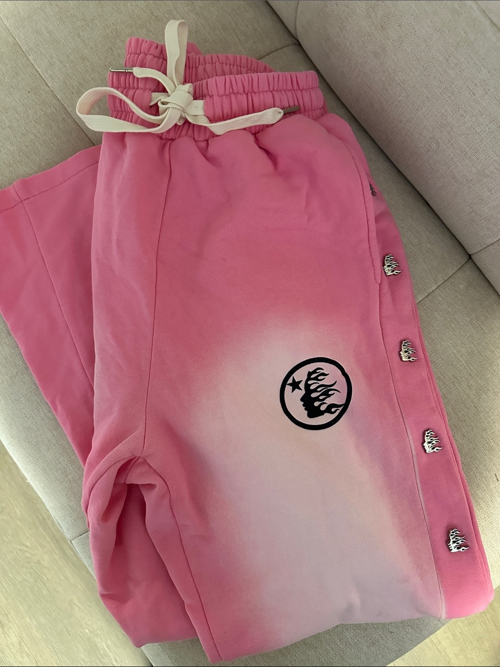 Hellstar Flame Pink Sweatpants Women S Men S